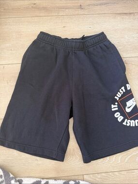 Nike Black Shorts with‎ White and Orange Logo